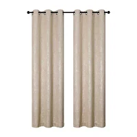 Regal Home Vista Embossed Energy Saving Blackout Grommet Top Set of 2 Curtain Panel