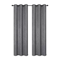 Regal Home Vista Embossed Grommet Top Energy Saving Blackout Set of 2 Curtain Panels