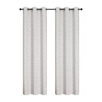 Regal Home Brodie Printed Energy Saving Blackout Grommet Top Set of 2 Curtain Panel