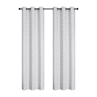 Regal Home Brodie Printed Energy Saving Blackout Grommet Top Set of 2 Curtain Panel