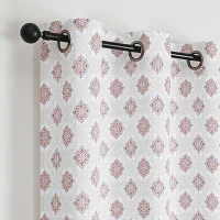 Regal Home Vance Printed Energy Saving Blackout Grommet Top Set of 2 Curtain Panel