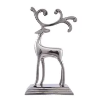 Kurt Adler Silver Reindeer Stocking Hanger Christmas Tabletop Decor