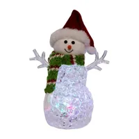 Kurt Adler 9.45-Inch Battery-Operated Light-Up Snowman Christmas Figurine