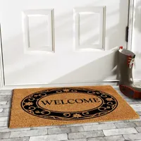 Calloway Mills Plantation Welcome Outdoor Rectangular Doormats