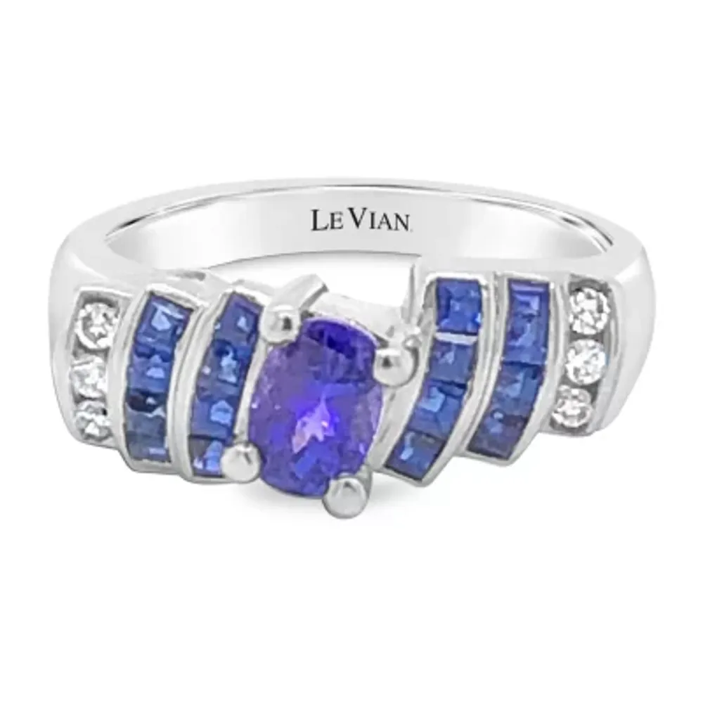 Le Vian® Grand Sample Sale™ Ring featuring Blueberry Tanzanite® Blueberry Sapphire™ Vanilla Diamonds® set in 18K Vanilla Gold