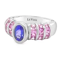 Le Vian® Grand Sample Sale™ Ring featuring Blueberry Tanzanite® Bubble Gum Pink Sapphire™ set in 18K Vanilla Gold