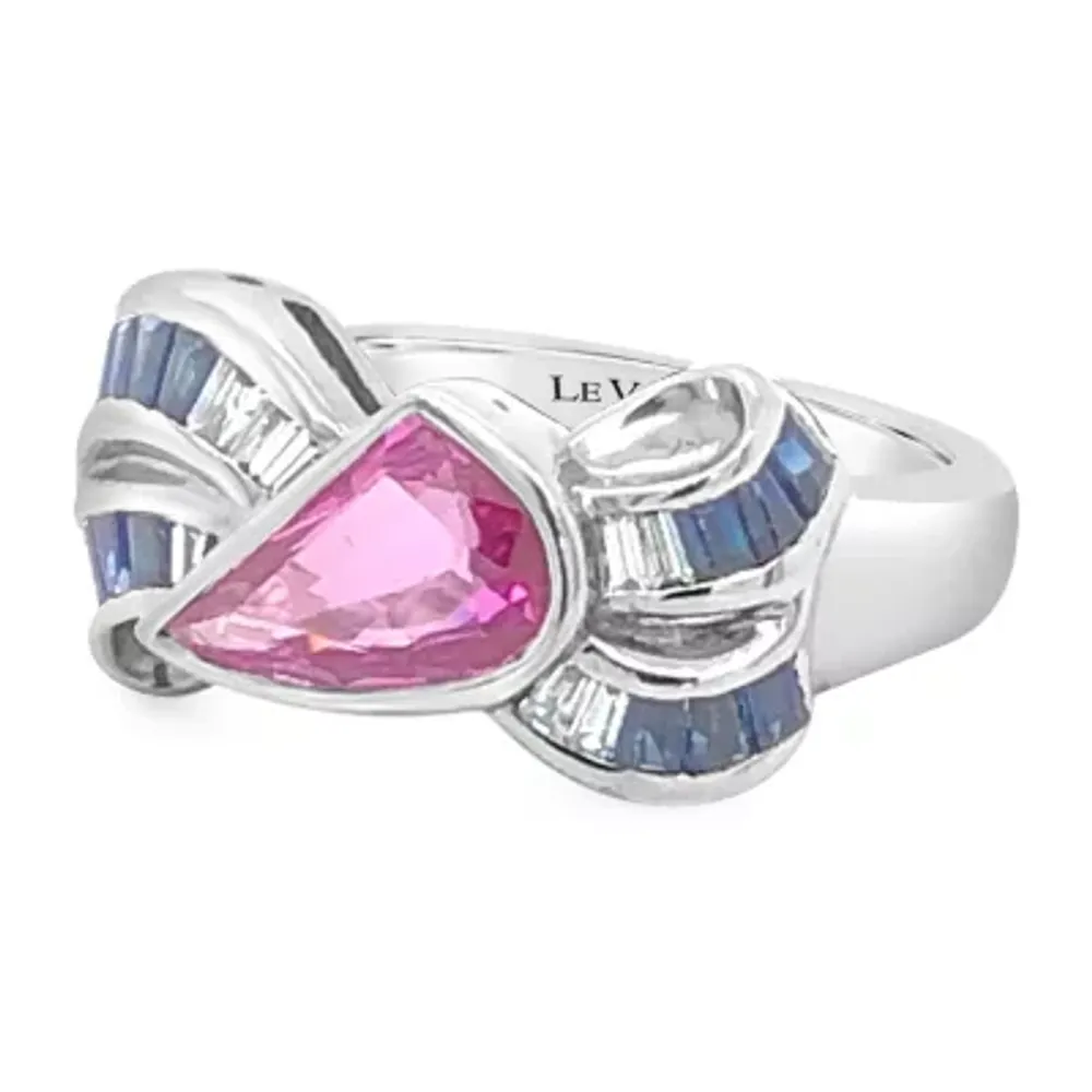 Le Vian® Grand Sample Sale™ Ring featuring Bubble Gum Pink Sapphire™ Blueberry Sapphire™ Vanilla Diamonds® set in 18K Vanilla Gold