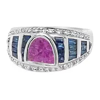 Le Vian® Grand Sample Sale™ Ring featuring Bubble Gum Pink Sapphire™ Blueberry Sapphire™ Vanilla Diamonds® set in 18K Vanilla Gold