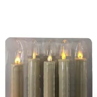 Kurt Adler Battery-Operated White flameless LED 5-Light Warm Christmas Candle