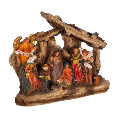 Kurt Adler 7-Inch 11-Pc. Resin Nativity Christmas Figurine