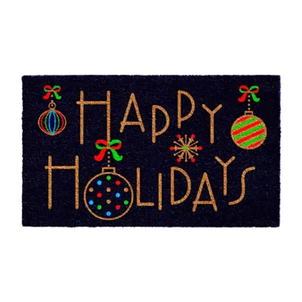 Calloway Mills Happy Holidays Outdoor Rectangular Doormats