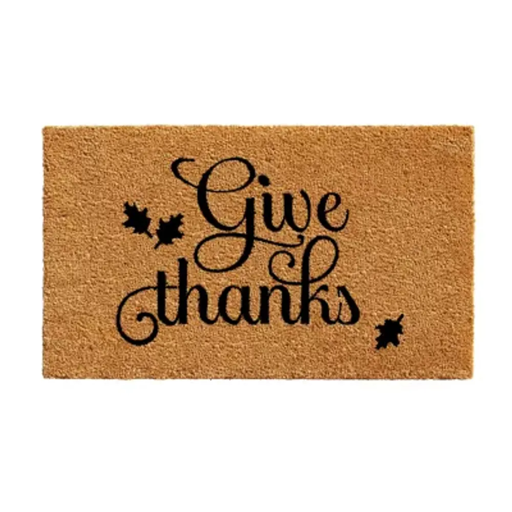 Calloway Mills Give Thanks Outdoor Rectangular Doormat