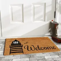 Calloway Mills Lighthouse Welcome Outdoor Rectangular Doormats