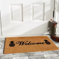 Calloway Mills Welcome Pineapples Outdoor Rectangular Doormat