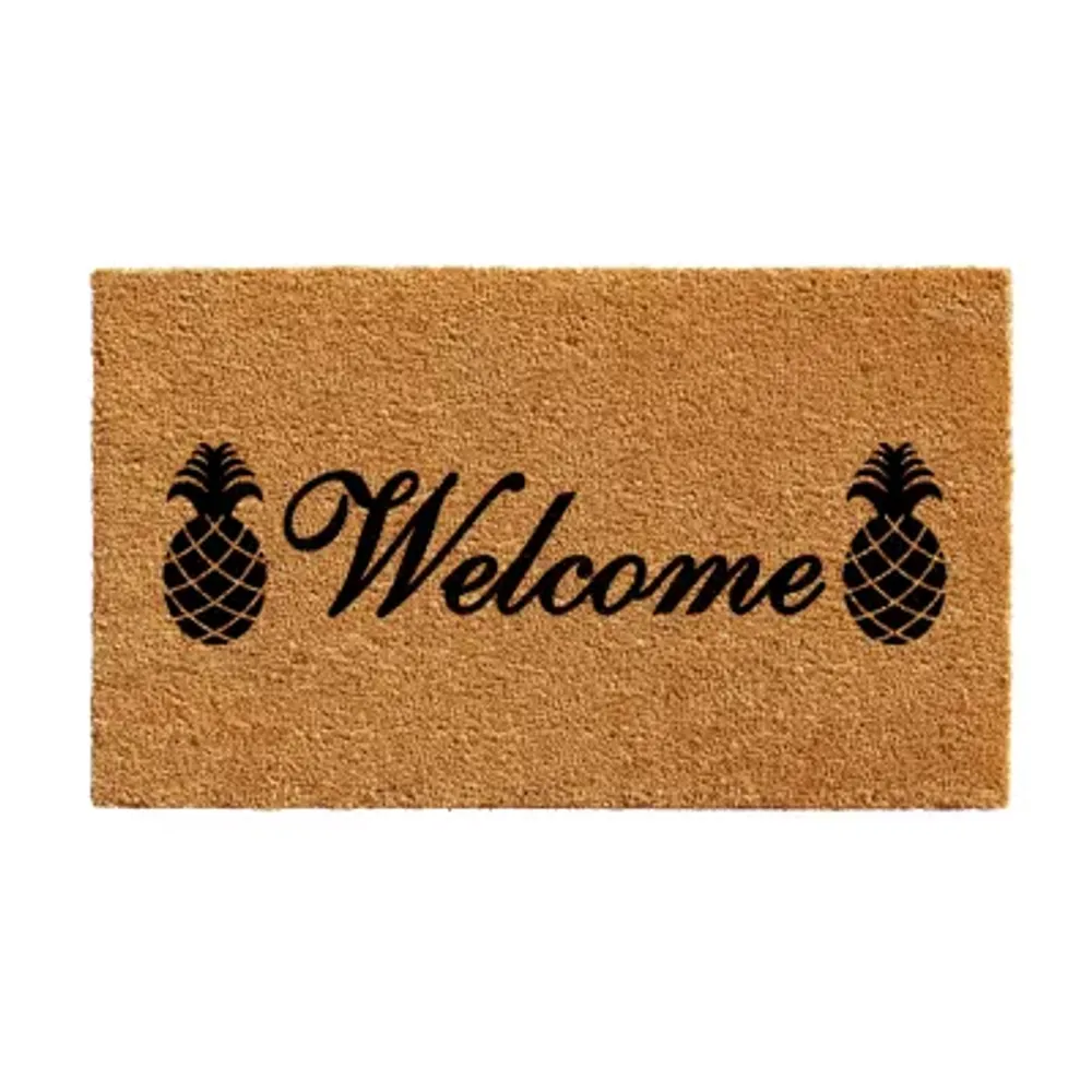 Calloway Mills Welcome Pineapples Outdoor Rectangular Doormats