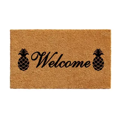 Calloway Mills Welcome Pineapples Outdoor Rectangular Doormats