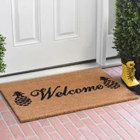 Calloway Mills Welcome Pineapples Outdoor Rectangular Doormats