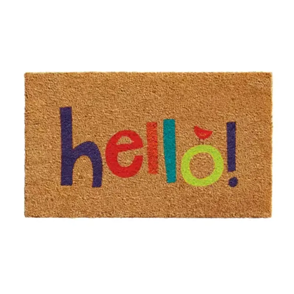 Calloway Mills Colorful Hello Outdoor Rectangular Doormat