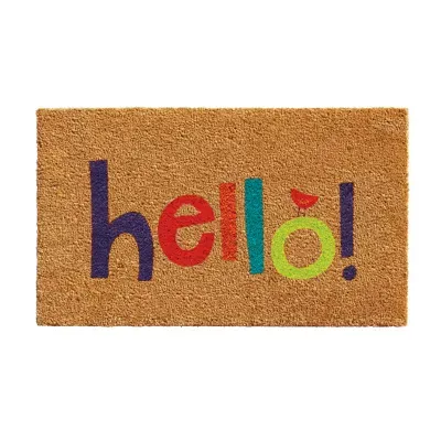 Calloway Mills Colorful Hello Outdoor Rectangular Doormats