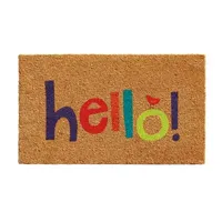 Calloway Mills Colorful Hello Outdoor Rectangular Doormat