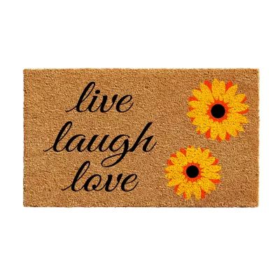 Calloway Mills Sunflower Live Laugh Love Outdoor Rectangular Doormat