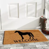 Calloway Mills Horse Welcome Outdoor Rectangular Doormat