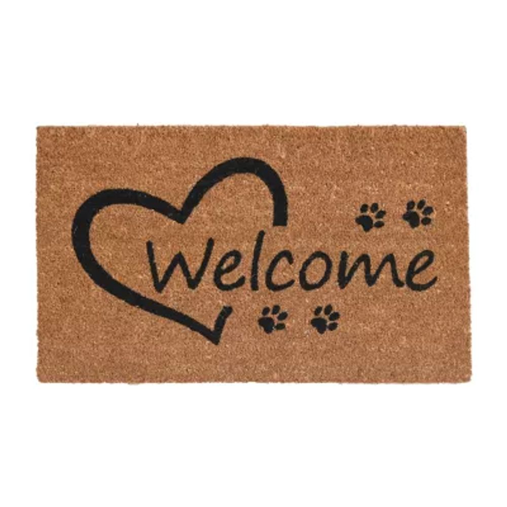 Calloway Mills Open Heart Paws Outdoor Rectangular Doormats