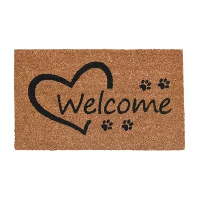 Calloway Mills Open Heart Paws Outdoor Rectangular Doormats