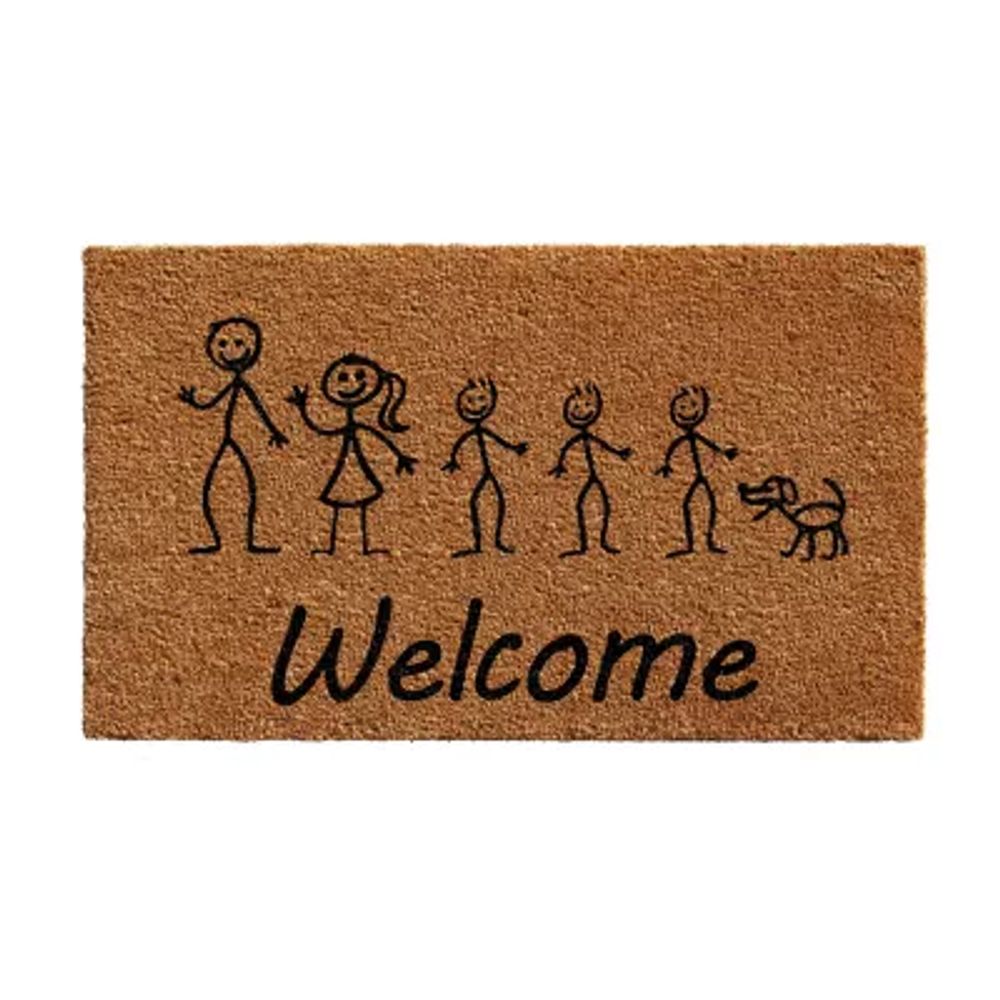 Calloway Mills Stick Family Outdoor Rectangular Doormat