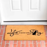 Calloway Mills Life Is Better With A Dog Outdoor Rectangular Doormat