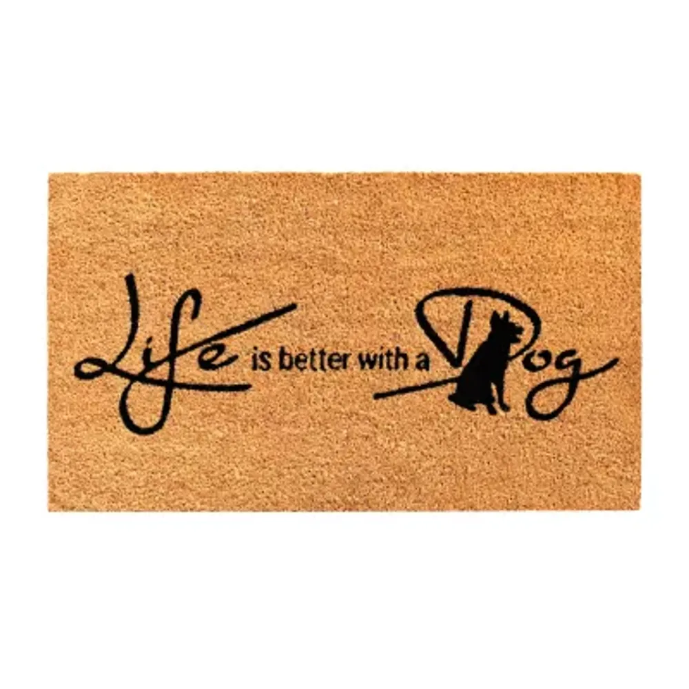 Calloway Mills Life Is Better With A Dog Outdoor Rectangular Doormats