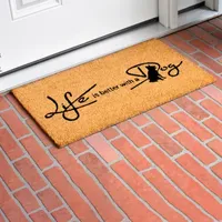 Calloway Mills Life Is Better With A Dog Outdoor Rectangular Doormat