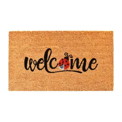 Calloway Mills Welcome Ladybug Outdoor Rectangular Doormat