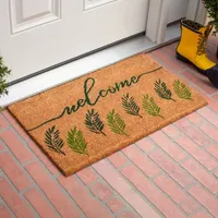 Calloway Mills Fern Welcome Outdoor Rectangular Doormat