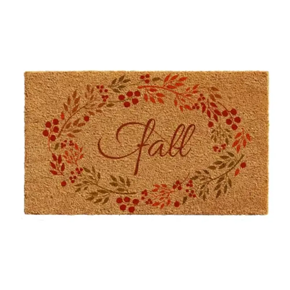 Calloway Mills Fall Wreath Outdoor Rectangular Doormats