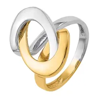 3MM 14K Two Tone Gold Band