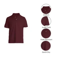 St. John's Bay Premium Stretch Mens Classic Fit Short Sleeve Polo Shirt