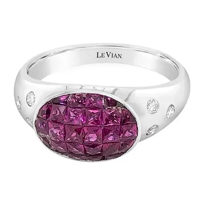 Le Vian® Grand Sample Sale™ Ring featuring 3 1/3 CT. Passion Ruby™ 1/8 CT. Vanilla Diamonds® set in 18K Vanilla Gold®