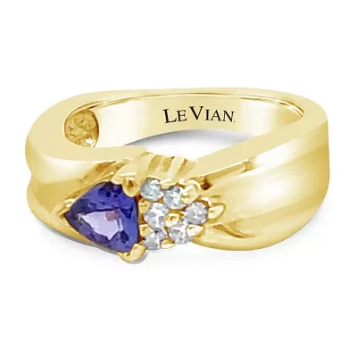 Le Vian® Grand Sample Sale™ Ring featuring 3/8 CT. Blueberry Tanzanite® 1/15 CT. set in 14K Honey Gold™