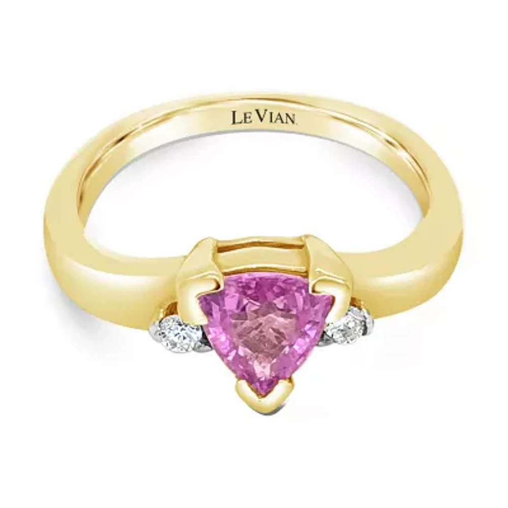 Le Vian® Grand Sample Sale™ Ring featuring 3/4 CT. Bubble Gum Pink Sapphire™ 1/20 CT. set in 14K Honey Gold™