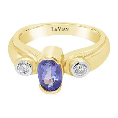 LIMITED QUANTITIES! Le Vian Grand Sample Sale™ Ring featuring 7/8 CT. T.W. Blueberry Tanzanite® 1/8 CT. T.W. set in 14K Honey Gold™
