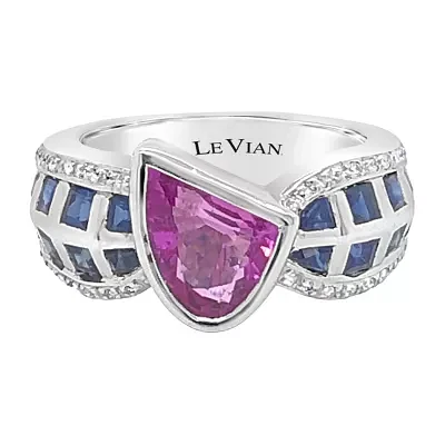 Le Vian® Grand Sample Sale™ Ring featuring Bubble Gum Pink Sapphire™ Blueberry Sapphire™ set in 18K Vanilla Gold