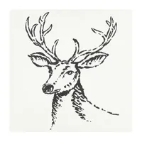 Eddie Bauer Winter Morning Stag Square Throw Pillow