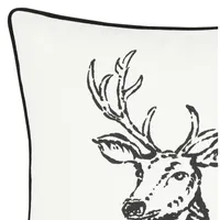 Eddie Bauer Winter Morning Stag Square Throw Pillow