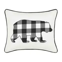 Eddie Bauer Cabin Plaid Bear Rectangular Throw Pillow