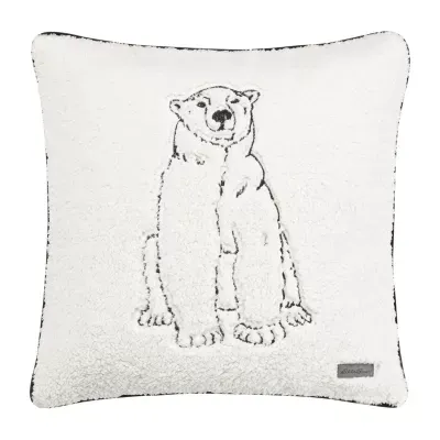 Eddie Bauer Cozy Polar Bear Knit Square Throw Pillows