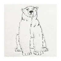 Eddie Bauer Cozy Polar Bear Knit Square Throw Pillow