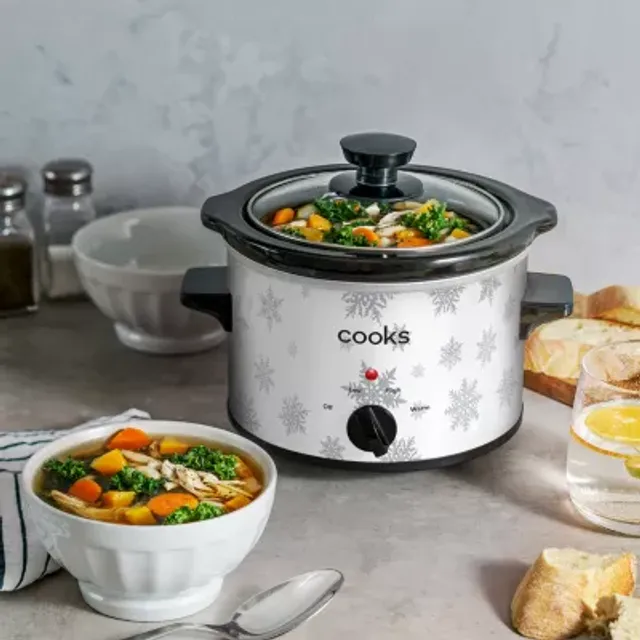 Cooks 1.5 Quart Football Print Slow Cooker