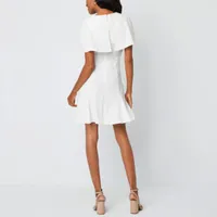 Danny & Nicole Womens Short Sleeve Fit + Flare Dress