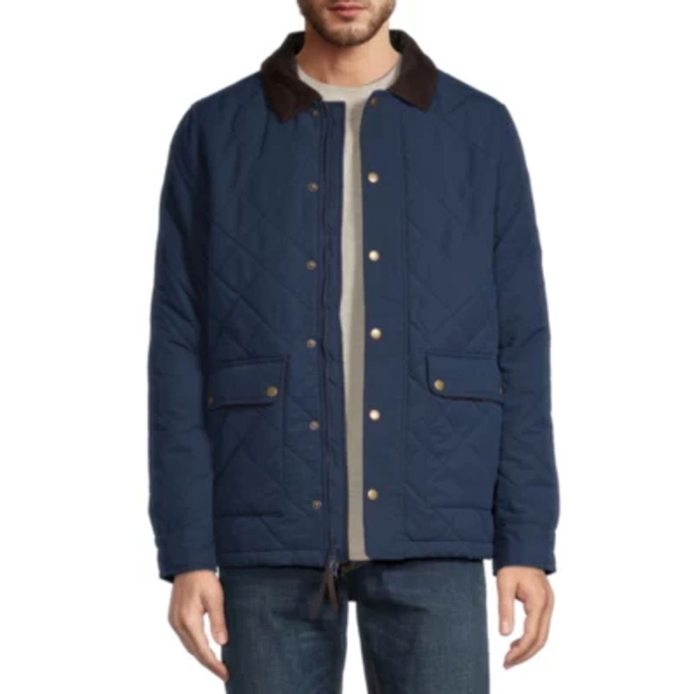 St. John's Bay Quilted Barn Mens Water Resistant Midweight Work Jacket